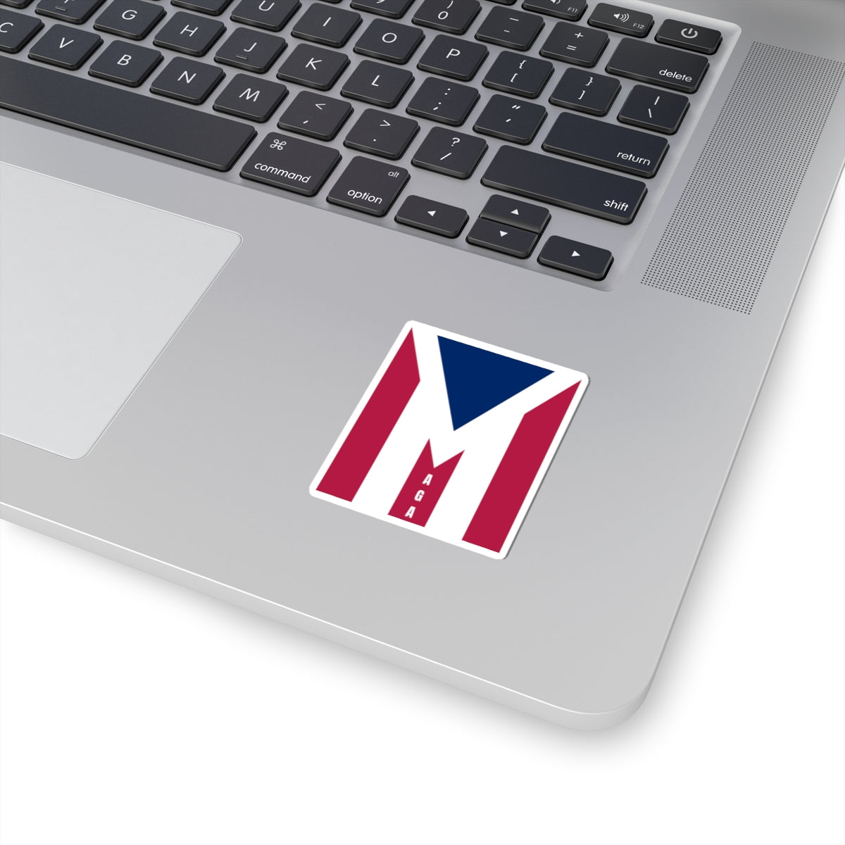 M Letter Flag Kiss-Cut Sticker — Patriotic 'MAGA' Design