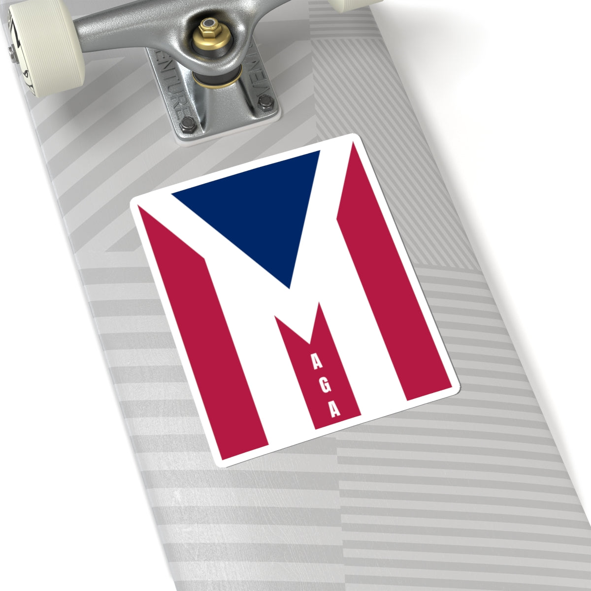 M Letter Flag Kiss-Cut Sticker — Patriotic 'MAGA' Design