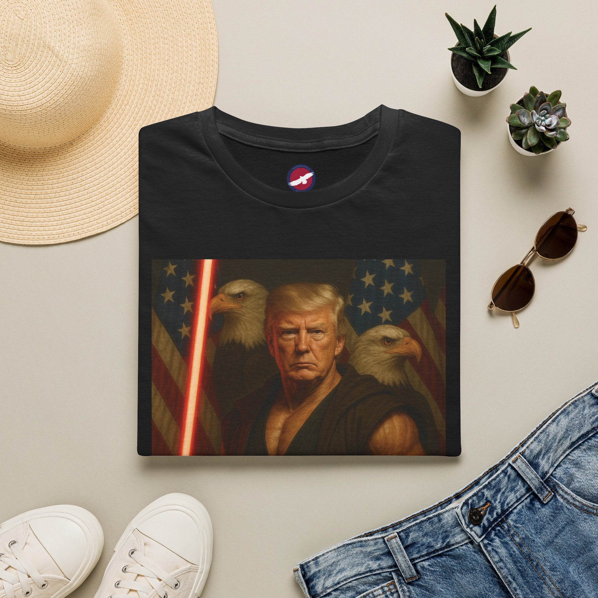 Patriotic Jedi Trump Graphic T-Shirt