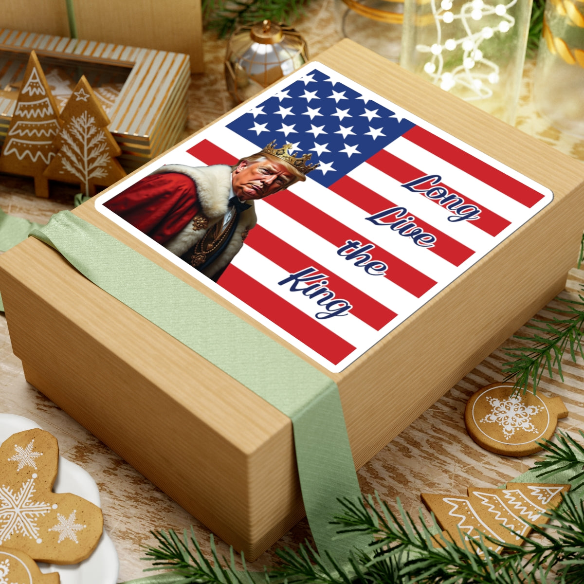 Patriotic 'Long Live the King' Donald Trump Sticker