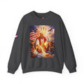 Patriotic Crewneck Sweatshirt - Trump Healing with American Flag Art