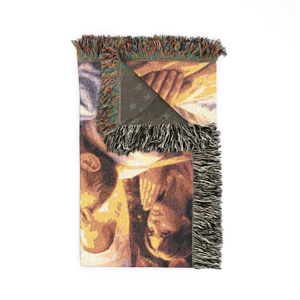 Patriotic Donald Trump Healer Woven Blanket