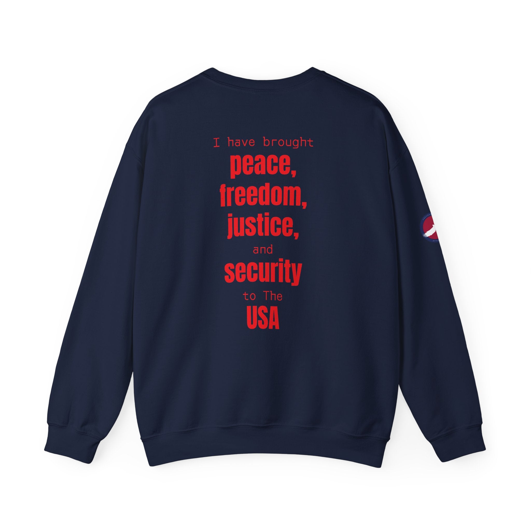 Patriotic Warrior Crewneck Sweatshirt — Trump Jedi Graphic