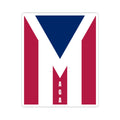 M Letter Flag Kiss-Cut Sticker — Patriotic 'MAGA' Design