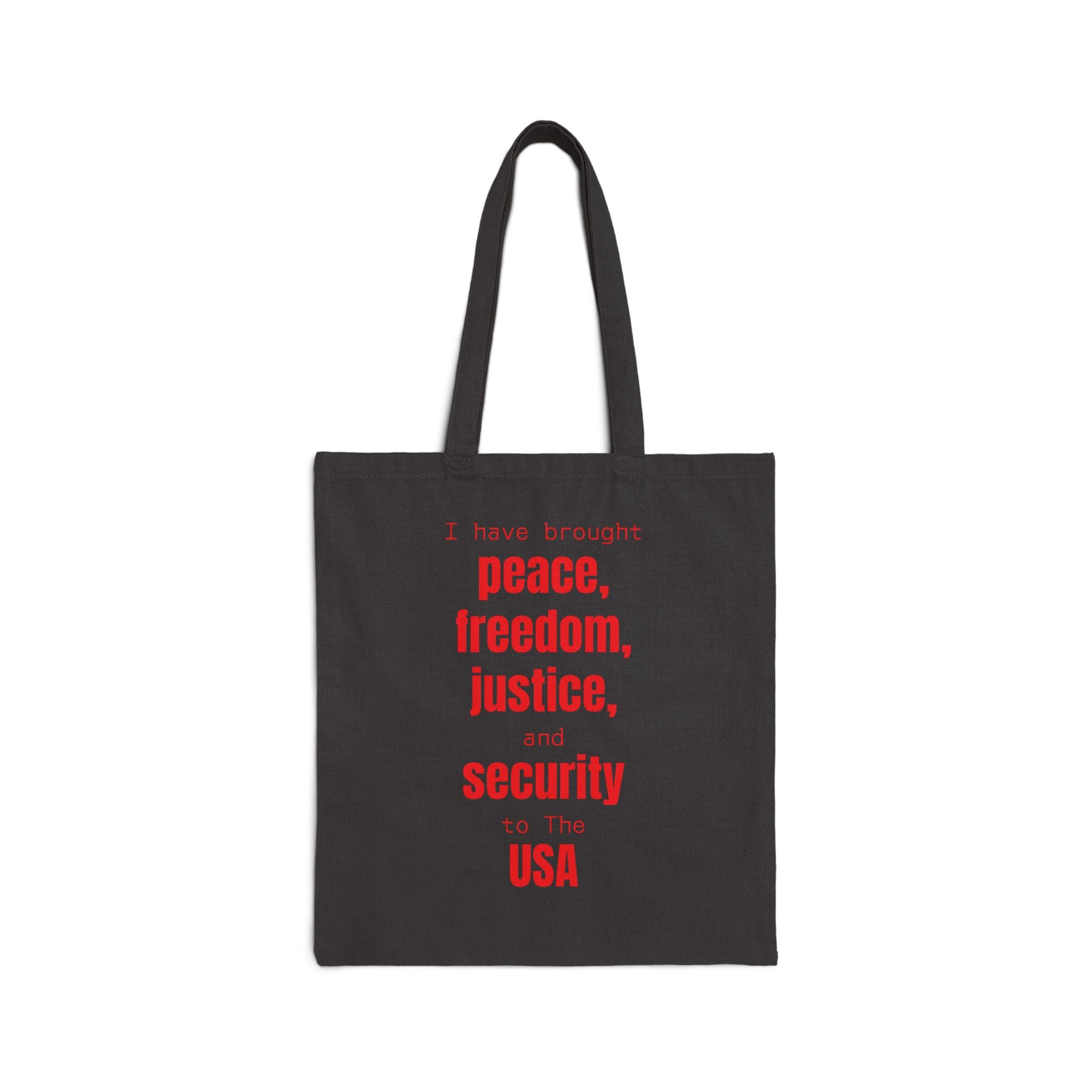 Patriotic Jedi Donald Trump Cotton Canvas Tote Bag — Bold Political Graphic Tote