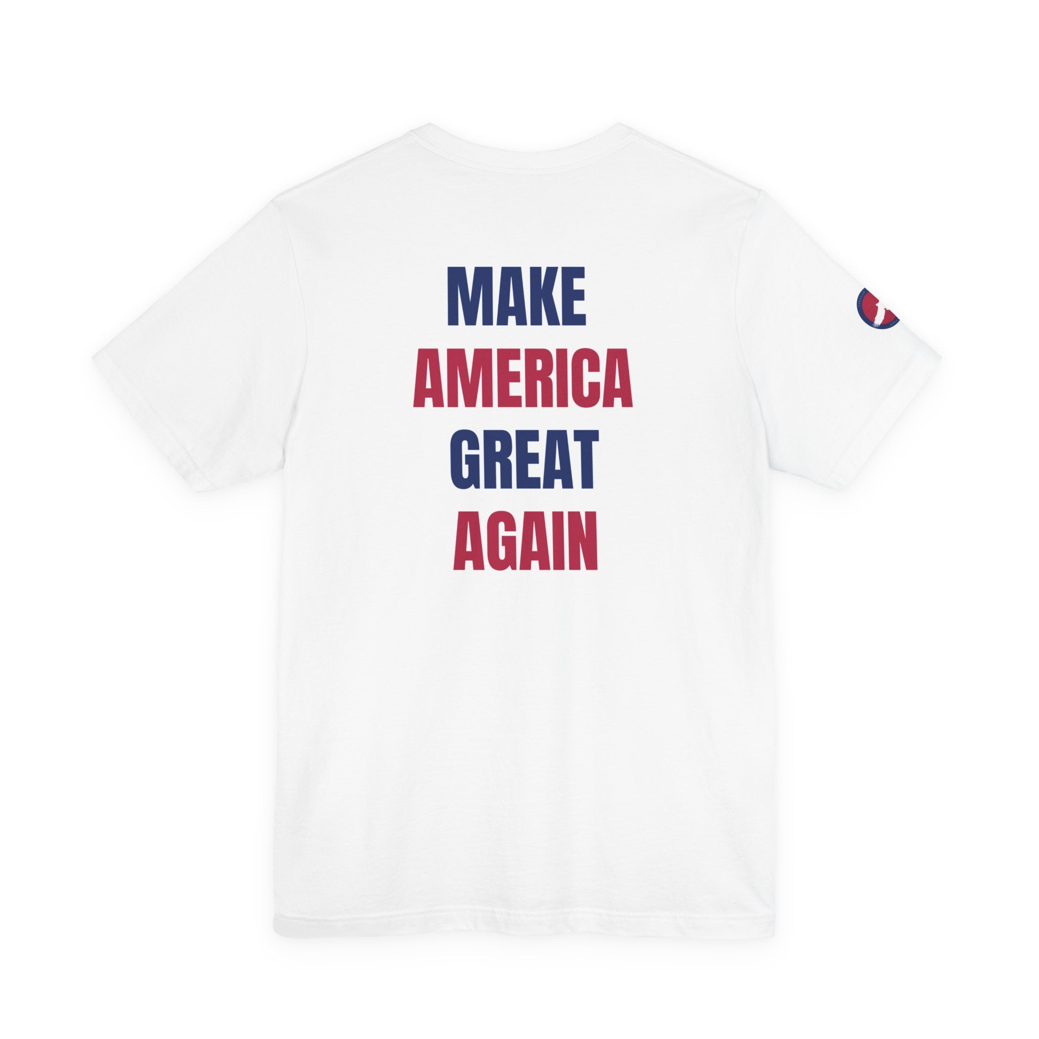 MAGA Stylized Flag Tee — Patriotic 'M' Graphic T-Shirt