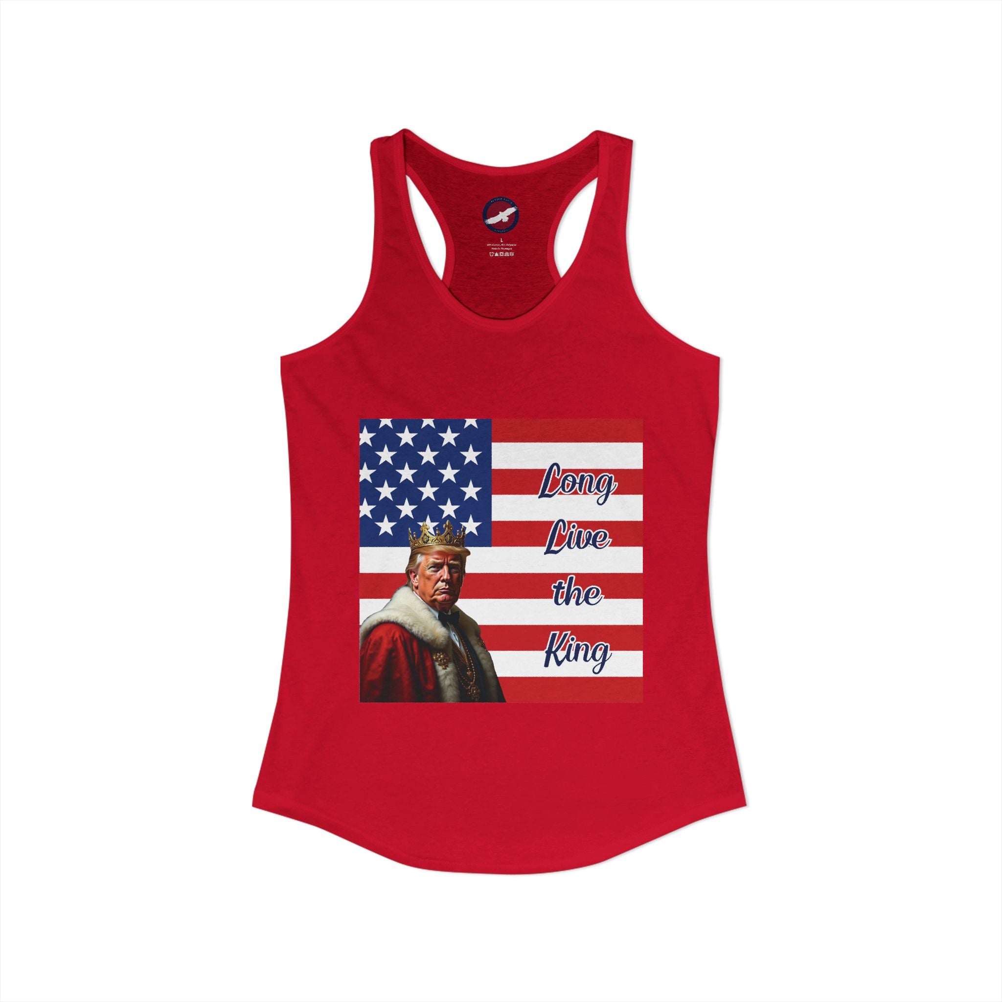 Women's Donald Trump "Long Live the King" Racerback Tank