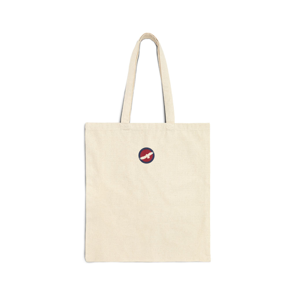 Patriotic Donald Trump “Long Live the King” Canvas Tote Bag — American Flag & Statue Design