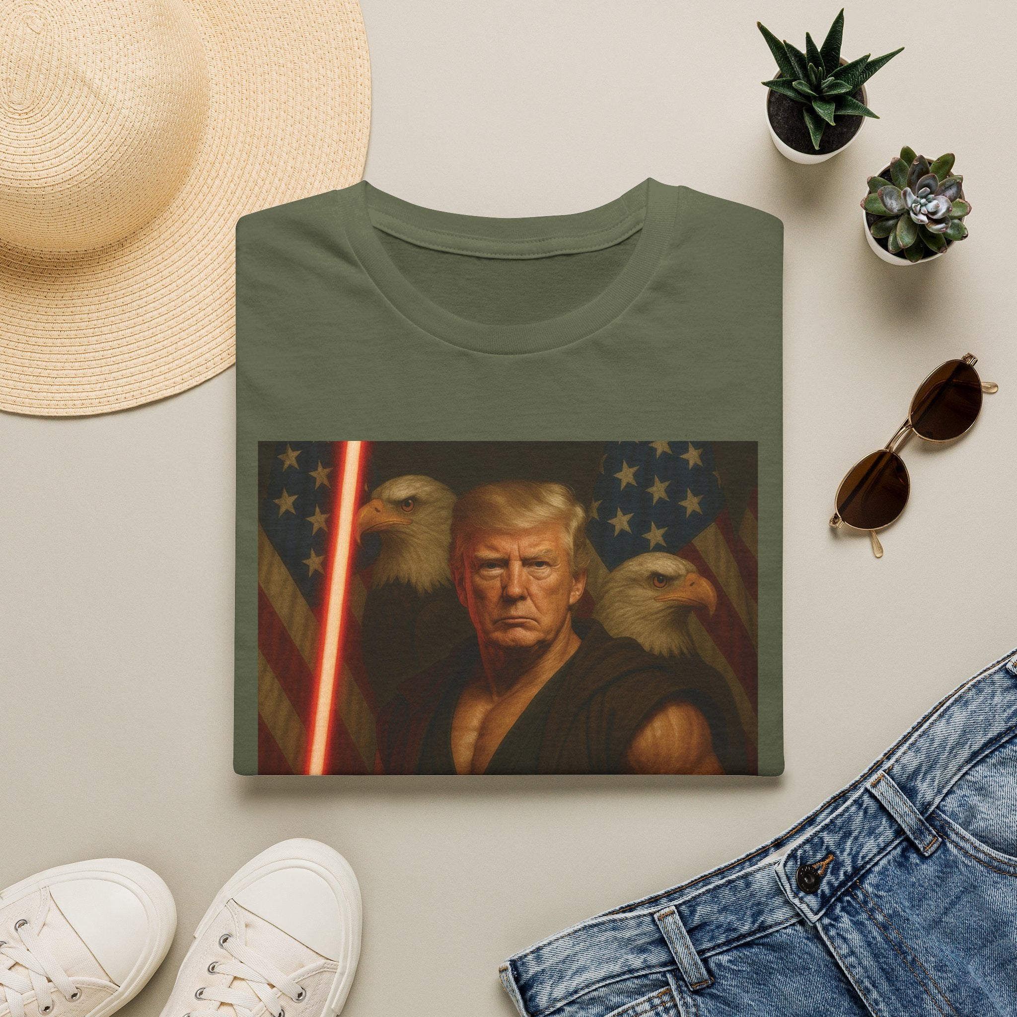 Patriotic Jedi Trump Graphic T-Shirt