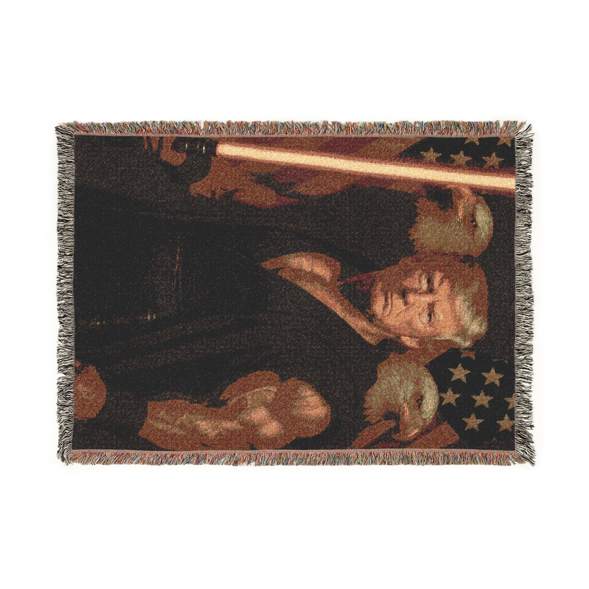 Vintage  Woven Blanket — Jedi Donald Trump Design