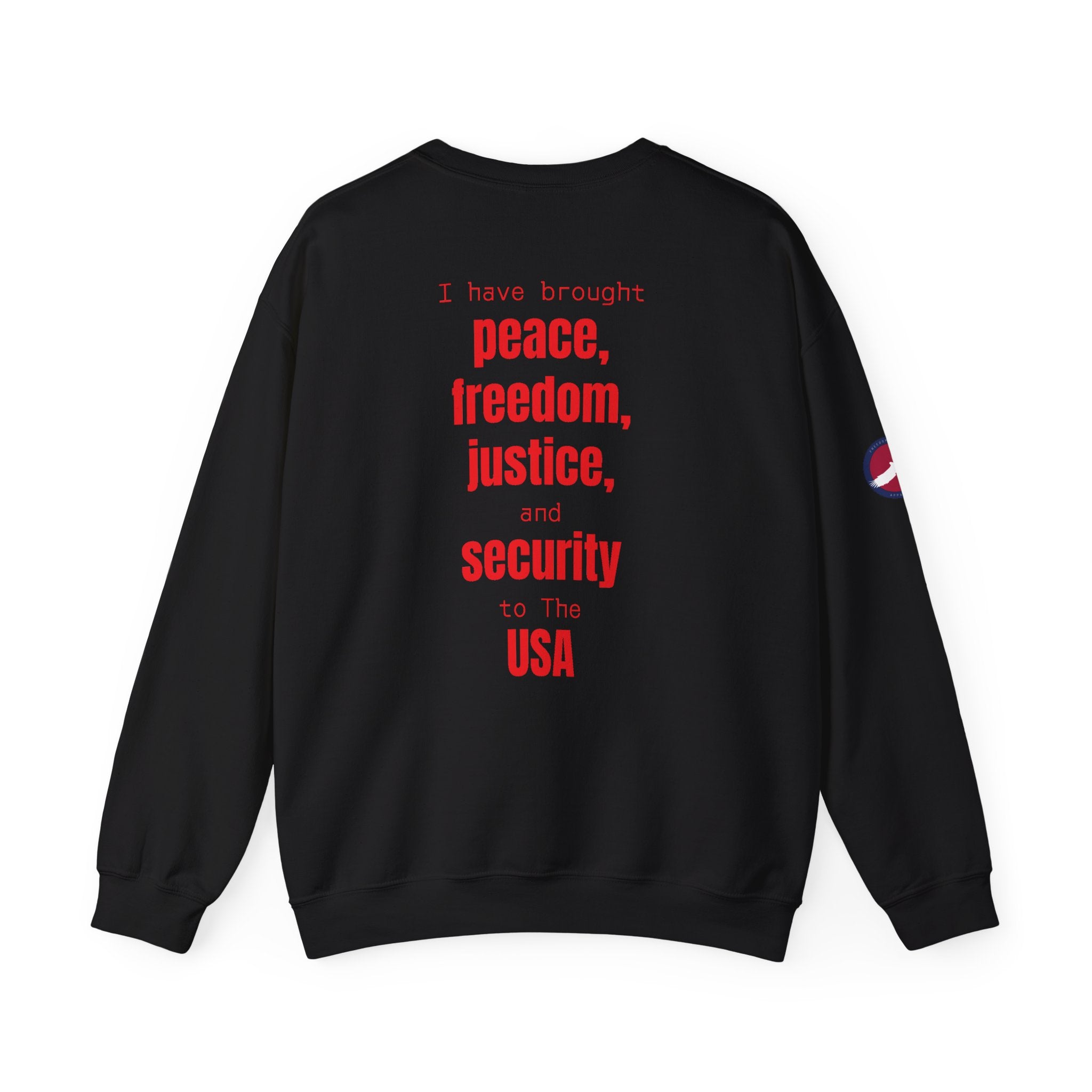 Patriotic Warrior Crewneck Sweatshirt — Trump Jedi Graphic