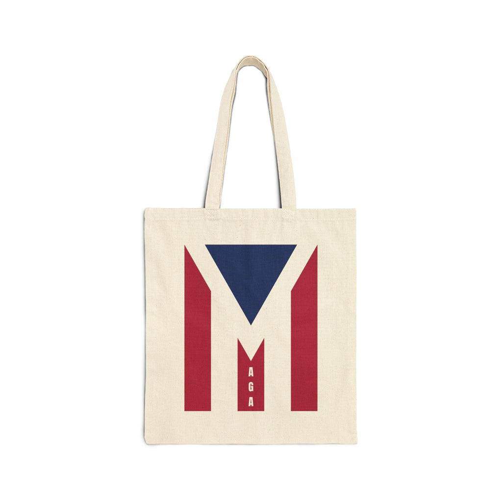 Canvas Tote Bag – Patriotic 'MAGA' Flag Design