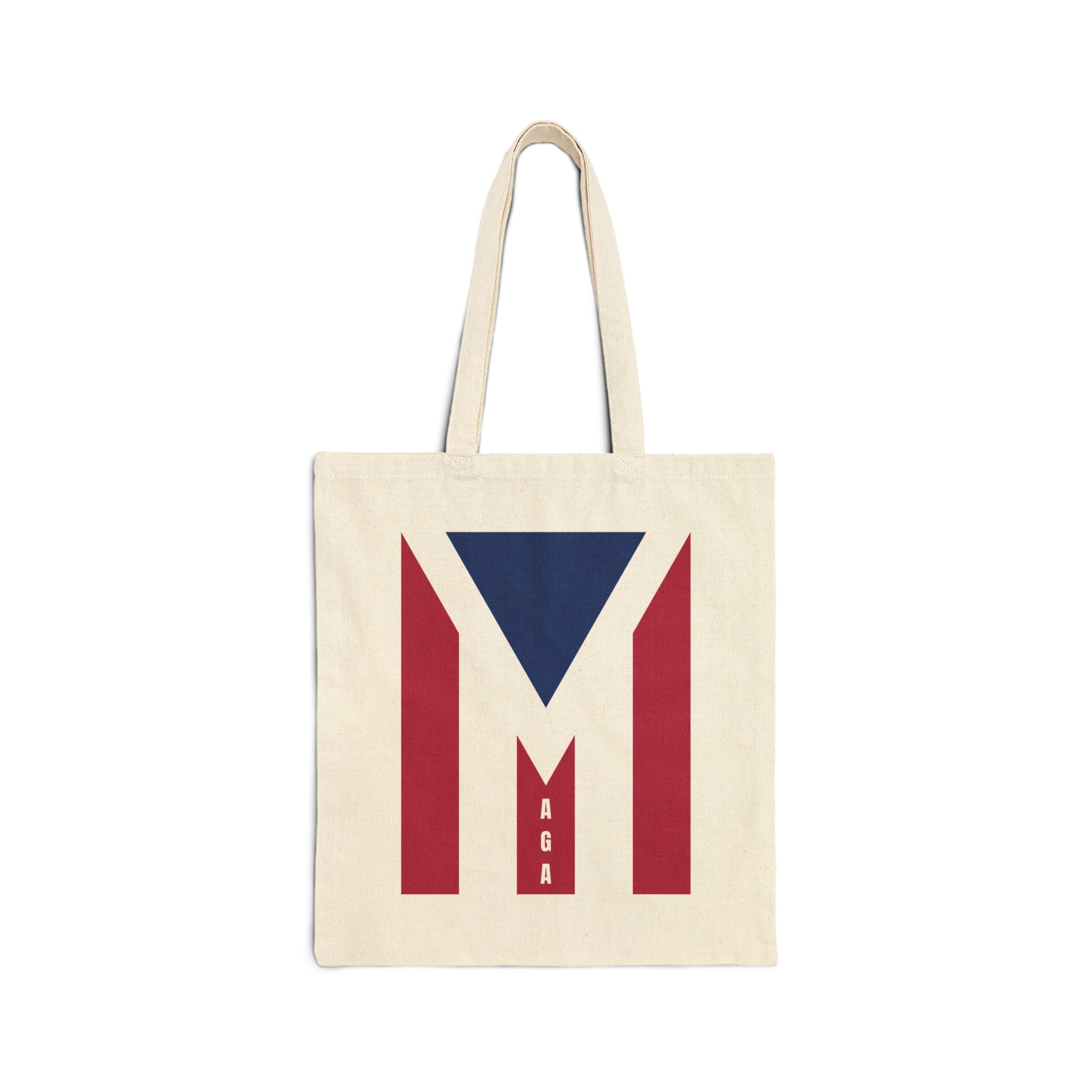 Canvas Tote Bag – Patriotic 'MAGA' Flag Design