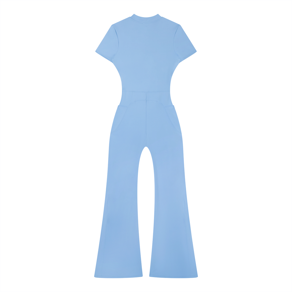 freedom,eagle,patriotic,jumpsuit,flared,quarterzip,modest